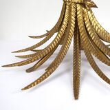 Hollywood Regency gilded sheaf of wheat coffee table in the style of Coco Chanel, 1960s