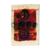Vintage Scandinavian Ryijy rug in long-pile wool