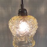 Old portable lamp with a smoked glass globe - mid 20th century.