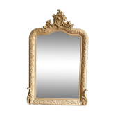Gilded mirror with pediment XIXth century, 86x136