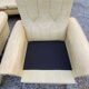 Fauteuils et canapé des années 60/70 en moleskine et piètement chromé sur ressorts