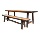 Ensemble table et son banc brutaliste