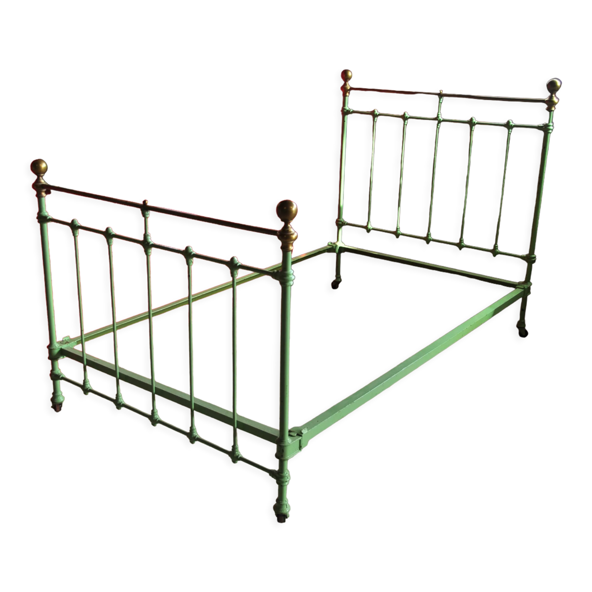 Iron and brass bed