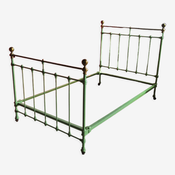 Iron and brass bed