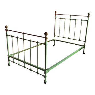 Iron and brass bed