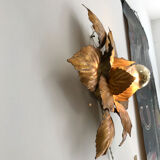Golden flower wall lamp