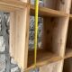 Solid wood staircase shelf