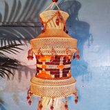 Scandinavian pendant lamp macramé, 1960s