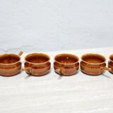 Series of 6 vintage Scandinavian ceramic cups by Höganäs Keramik
