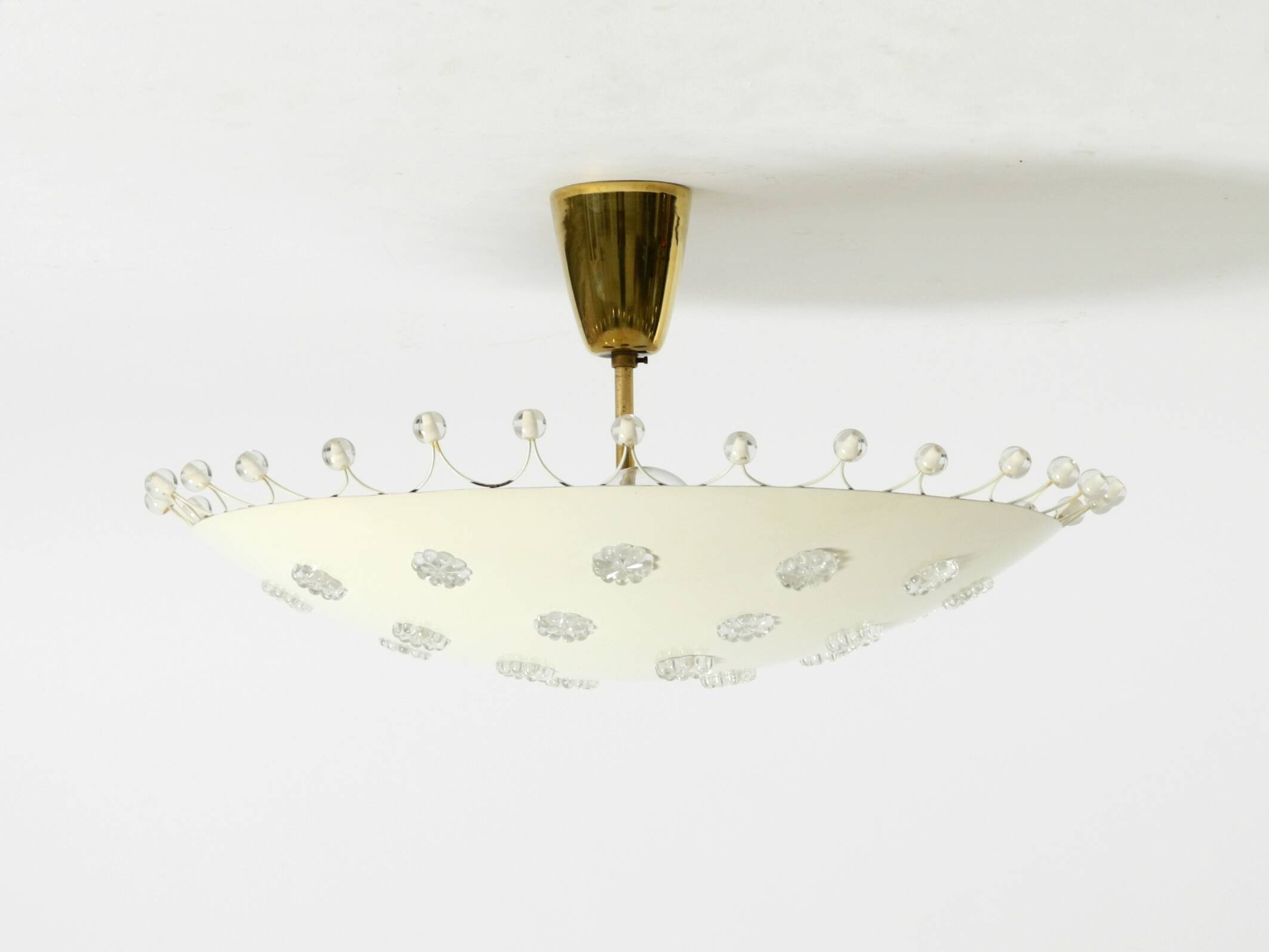 Beautiful large mid-century metal ceiling lamp by Emil Stejnar for Rupert N