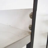 Set of two black and white metal book shelves attrb. to Tomado, Holland, 1950's