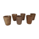 Vintage sandstone cup glasses from the French factory in Digoin