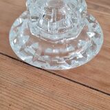 Pair of glass candle holders