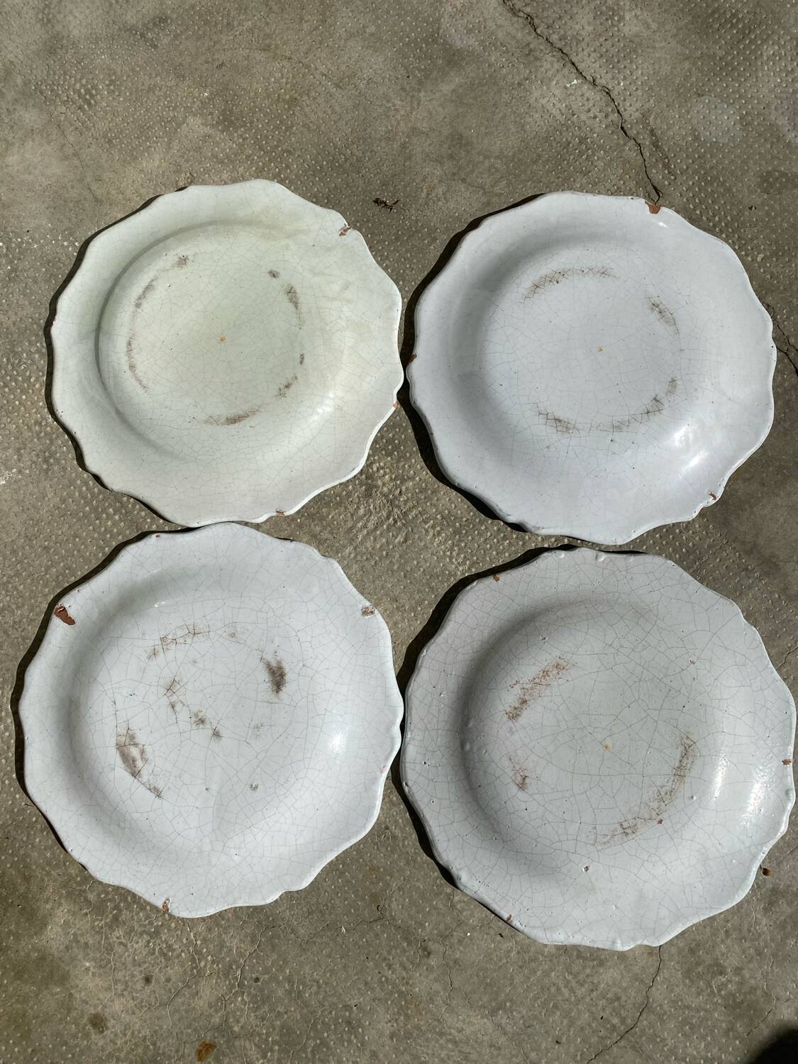 18th century Nevers earthenware plates