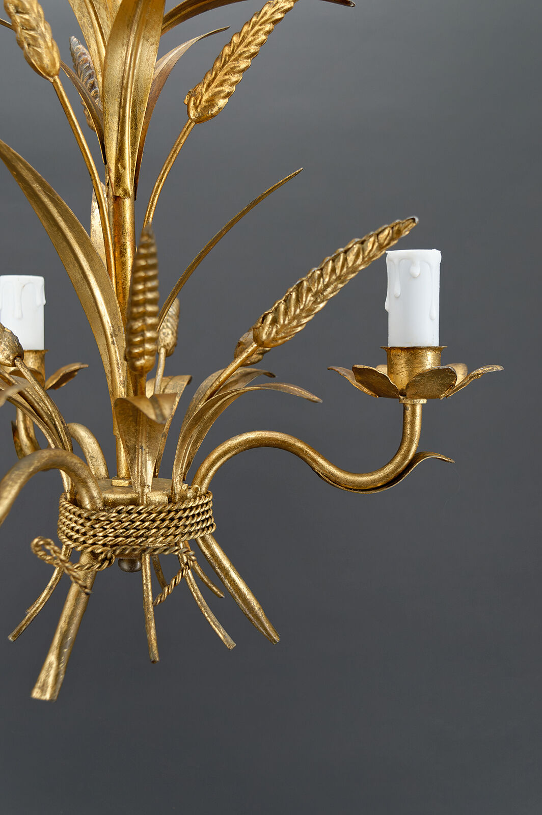 Golden suspension on ears of wheat, circa 1960