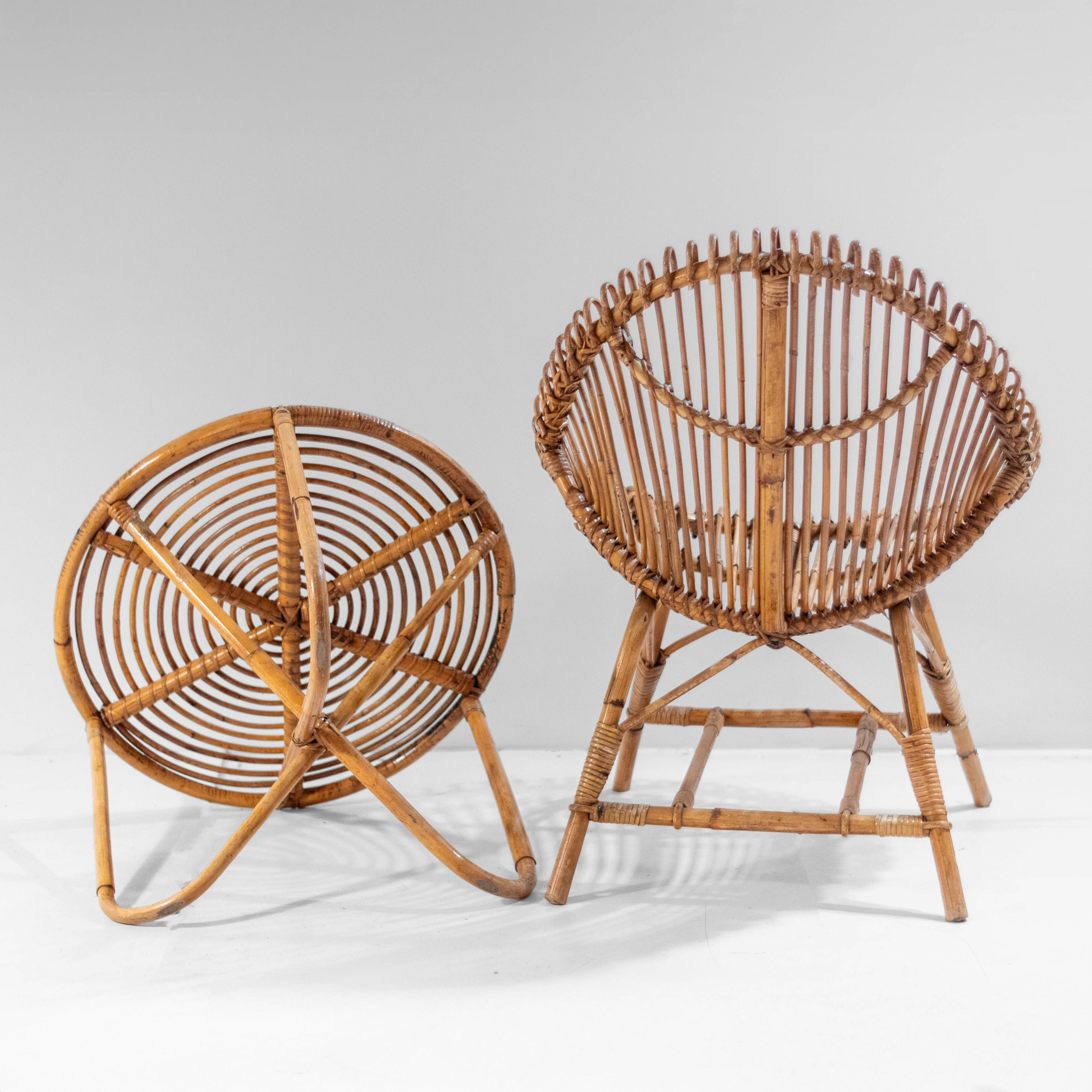 1960 Midcentury Modern Italian Bamboo Lounge Set