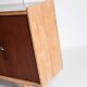 Vintage high buffet. Oak and mahogany veneer, France, 1960s.