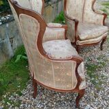 Paire de fauteuils anciens style louis xv