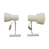 Set of two beige table lamps designed by Josef Hůrka for Napako 1970