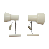 Set of two beige table lamps designed by Josef Hůrka for Napako 1970
