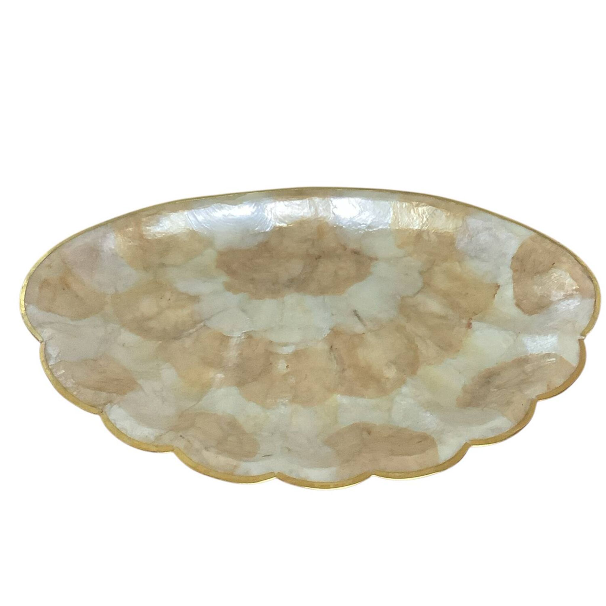 Mother-of-pearl shell-shaped tray