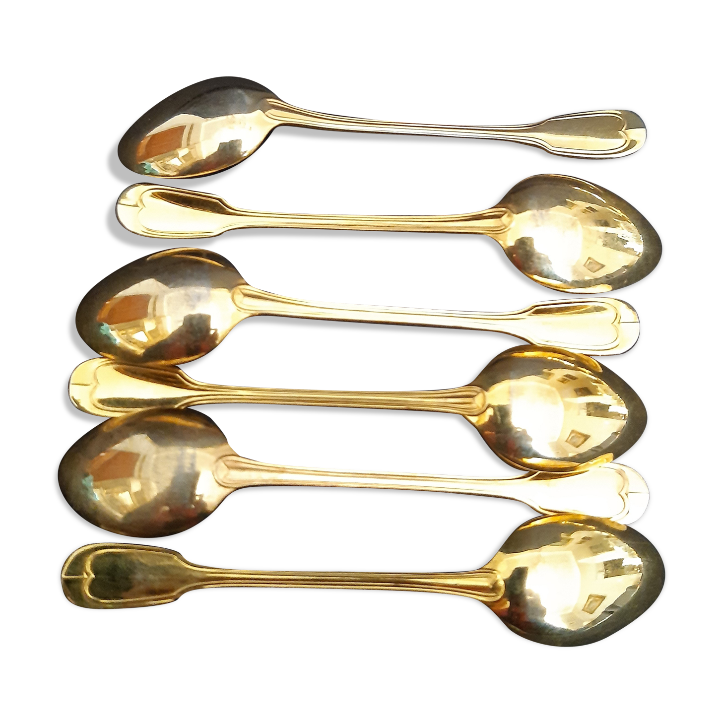 12 golden Moka spoons