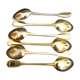 12 golden Moka spoons