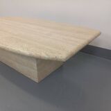 Table basse vintage en travertin des années 80