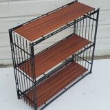 Vintage modular shelf with installation or wall Multistrux of Multimeuble lacquered steel, 1960