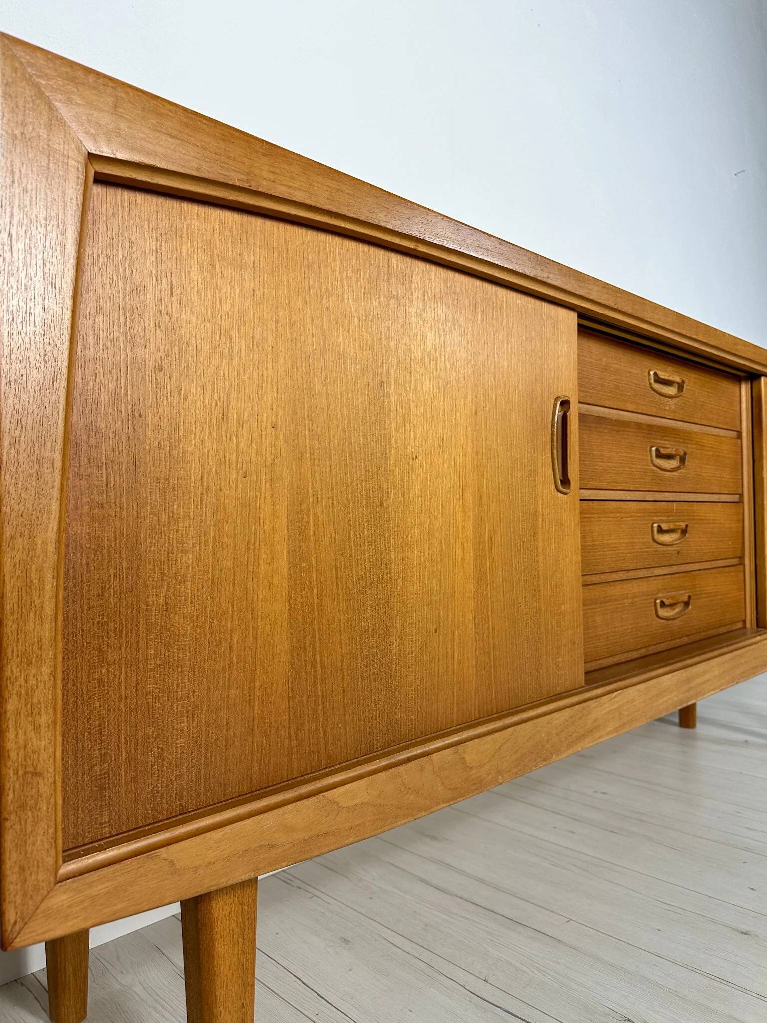 1960s Vintage Minimalistic Teak Sideboard by Bartels