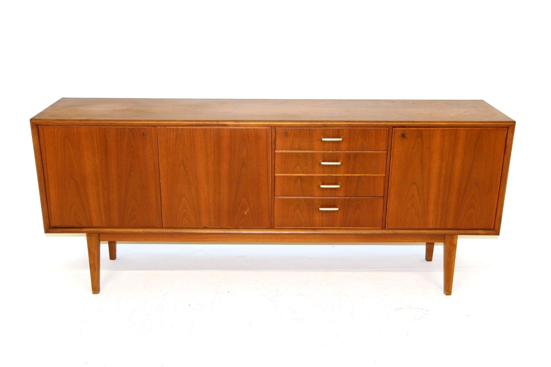 Walnut enfilade, Möbelfabriken Linden, Sweden, 1960