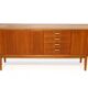 Walnut enfilade, Möbelfabriken Linden, Sweden, 1960
