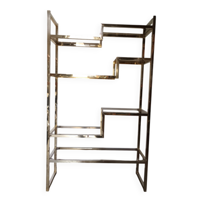 Etagere des années 70 attribuée a Willy Rizzo