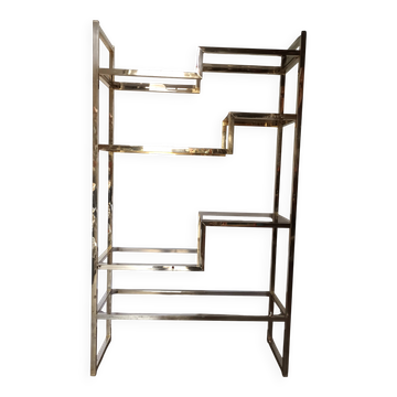 Etagere des années 70 attribuée a Willy Rizzo
