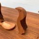 Sculpture vintage en bois de pingouin, ensemble de 3