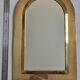 Miroir mural arche en laiton poli artisanat marocain, grand format 48x31 cm