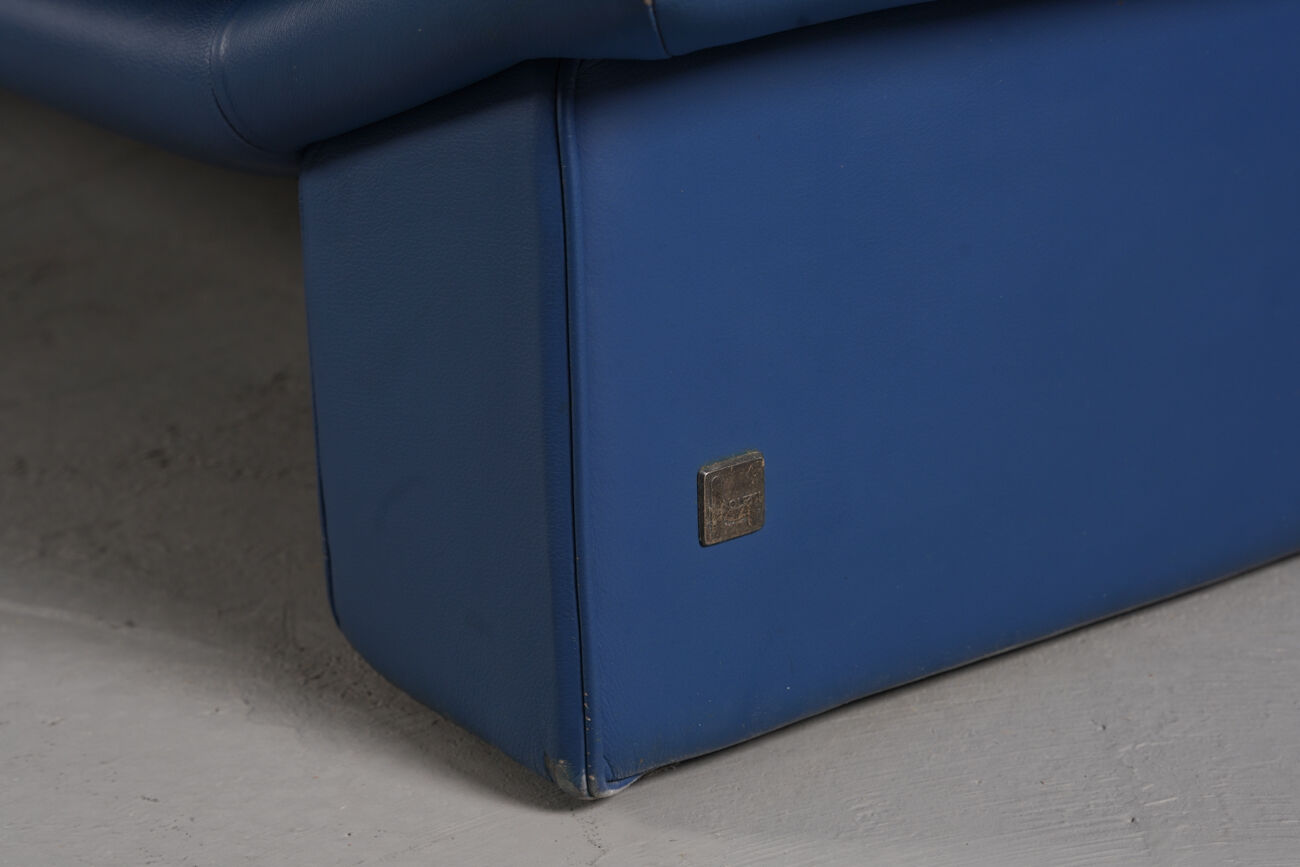 Nicoletti Salotti post-modern leather sofa, Italy 1980’s