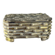Maison Baguès silver-plated faux bamboo box, France, 1960s