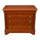 Louis Philippe chest of drawers with 4 drawers and brass.
