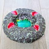 ceramic ashtray – France, 1960s – volcanic enamel