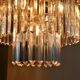 Chandelier Murano iridescent glass Venini, 3 levels, Italy, 1960