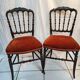 Paire de chaises Napoléon III modèle Opéra