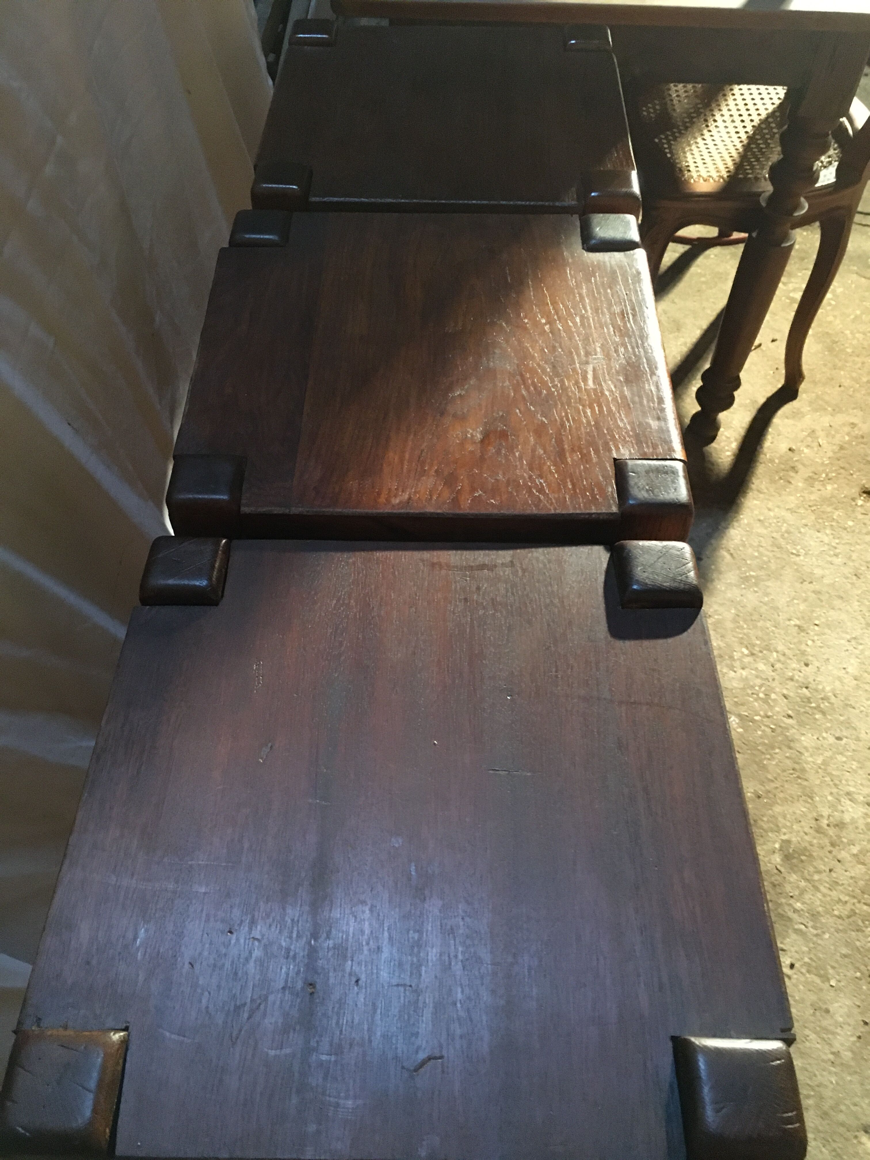 Lot de 3 tabourets en chêne