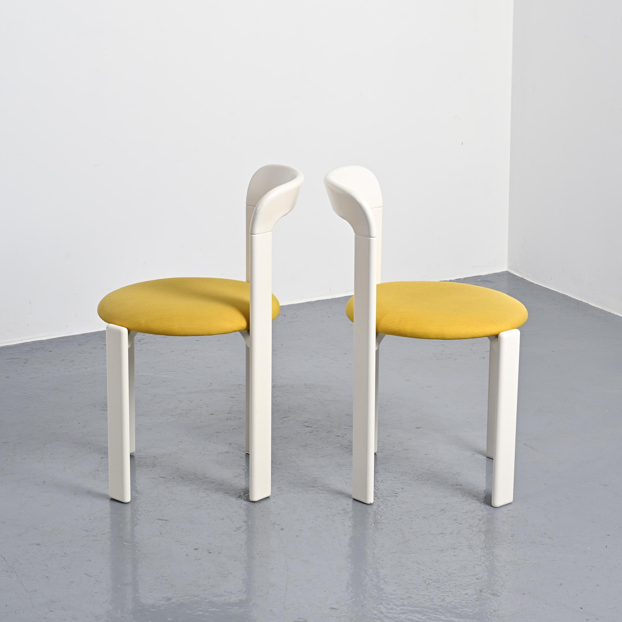 Set of two chairs and a stool by Bruno Rey, Dietiker, circa 1975.