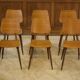 Set of 6 oak chairs from the 1960s.