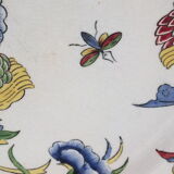 Pair of flat plates Sarreguemines decor Rouen