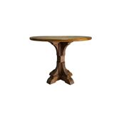 Round reclaimed wooden table || Rustic furniture || Vintage