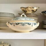 Petite soupière Salins en terre de fer, service "Delft"