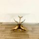 Table basse 3 dauphins en laiton