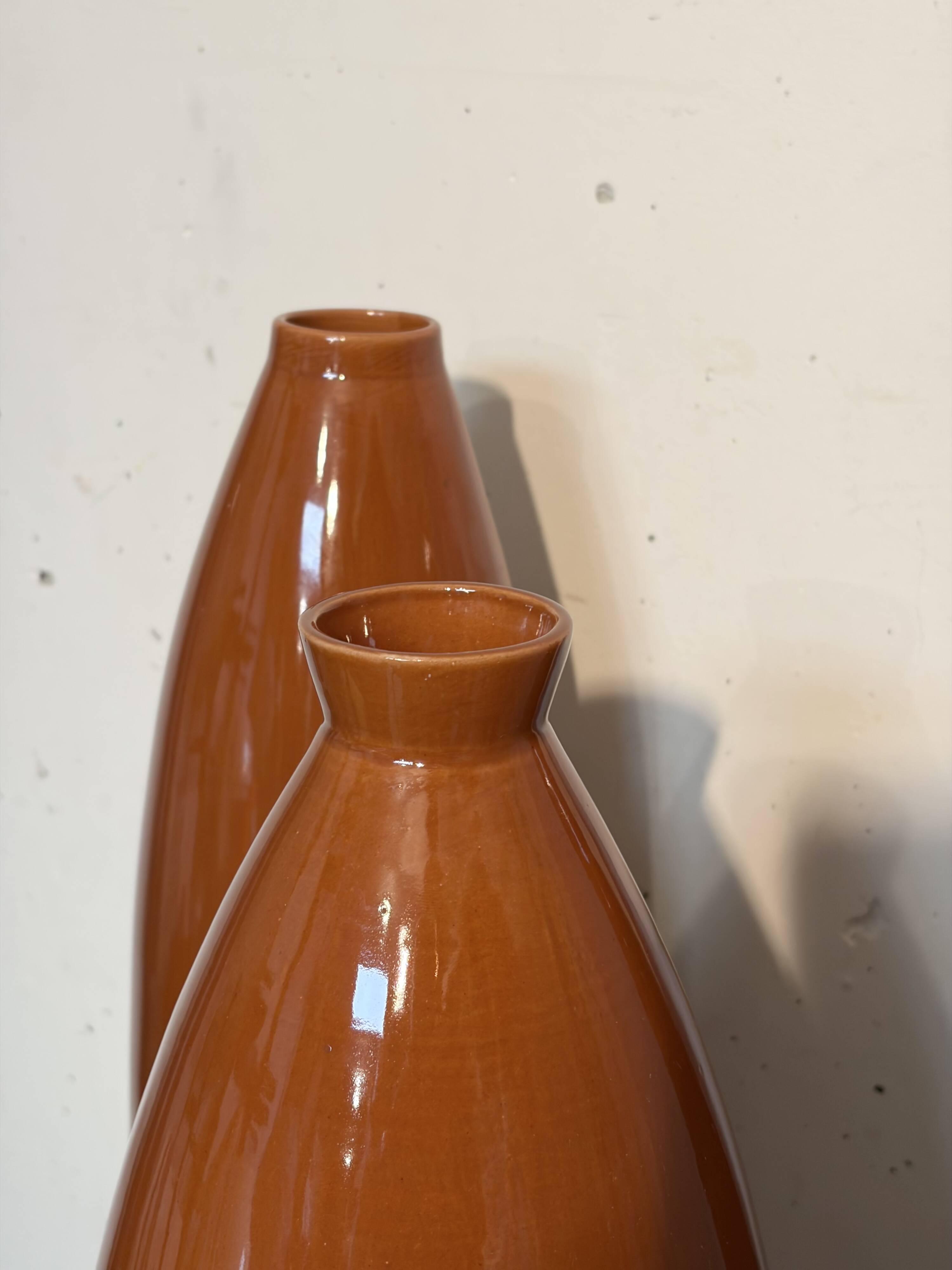 Lot de 3 grands vases céramique, 1980